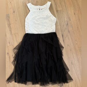 Girls Speechless black and white dress with rhinestones - Size 8